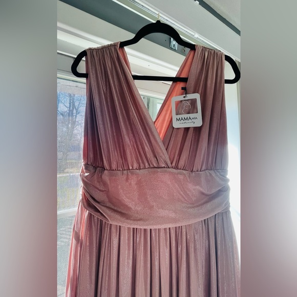 Floor length maternity dress | Champagne color| Size 32 - Picture 4 of 17